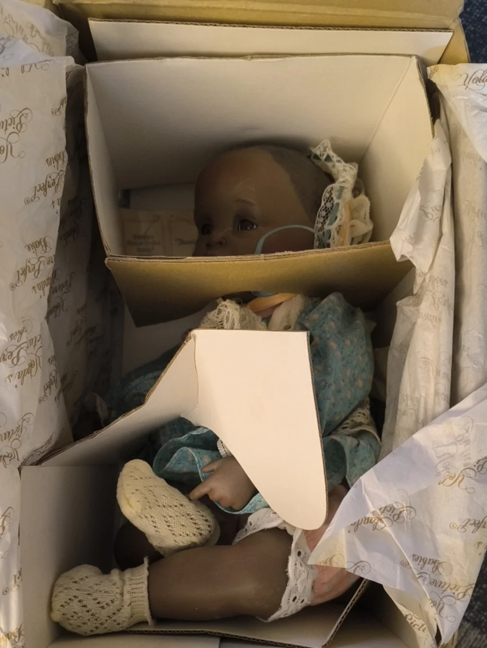 1991 Picture Perfect Knowles 'Danielle' Porcelain Baby Doll / Vintage / Black